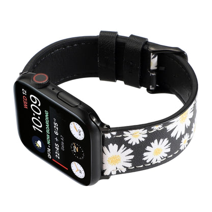 Printed Leather Watch Band For Apple Watch Ultra 49mm&Watch Ultra 2 49mm / Series 9&8&7 45mm / SE 3&SE 2&6&SE&5&4 44mm / 3&2&1 42mm(J) by bashfashion