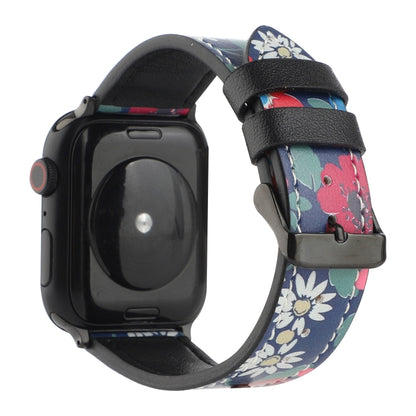 Printed Leather Watch Band For Apple Watch Series 9&8&7 41mm / SE 3&SE 2&6&SE&5&4 40mm / 3&2&1 38mm(F) by bashfashion