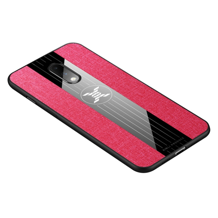 For OnePlus 6T XINLI Stitching Cloth Texture Shockproof TPU Protective Case(Red) by XINLI