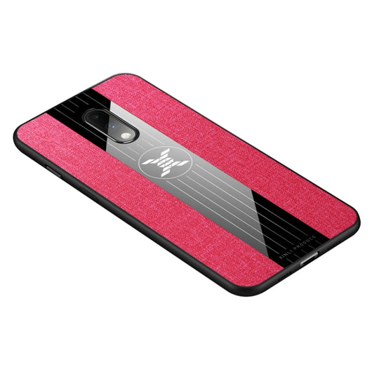 For OnePlus 6T XINLI Stitching Cloth Texture Shockproof TPU Protective Case(Red) by XINLI