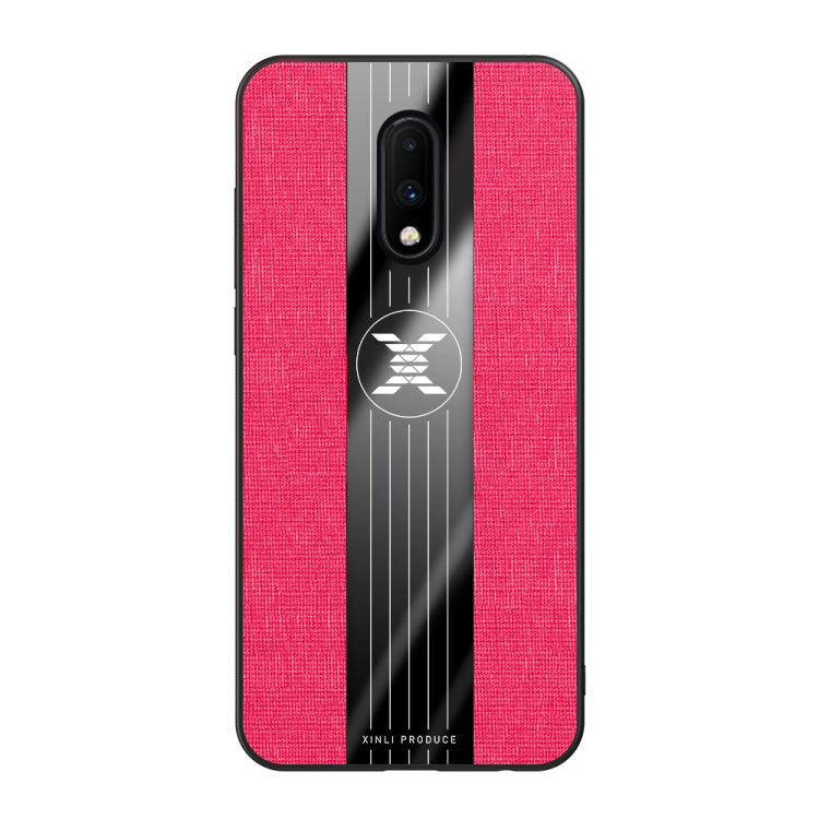 For OnePlus 6T XINLI Stitching Cloth Texture Shockproof TPU Protective Case(Red) by XINLI