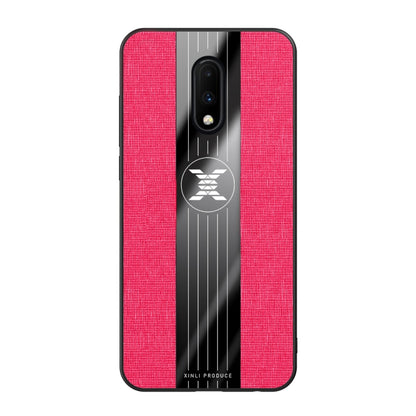 For OnePlus 6T XINLI Stitching Cloth Texture Shockproof TPU Protective Case(Red) by XINLI
