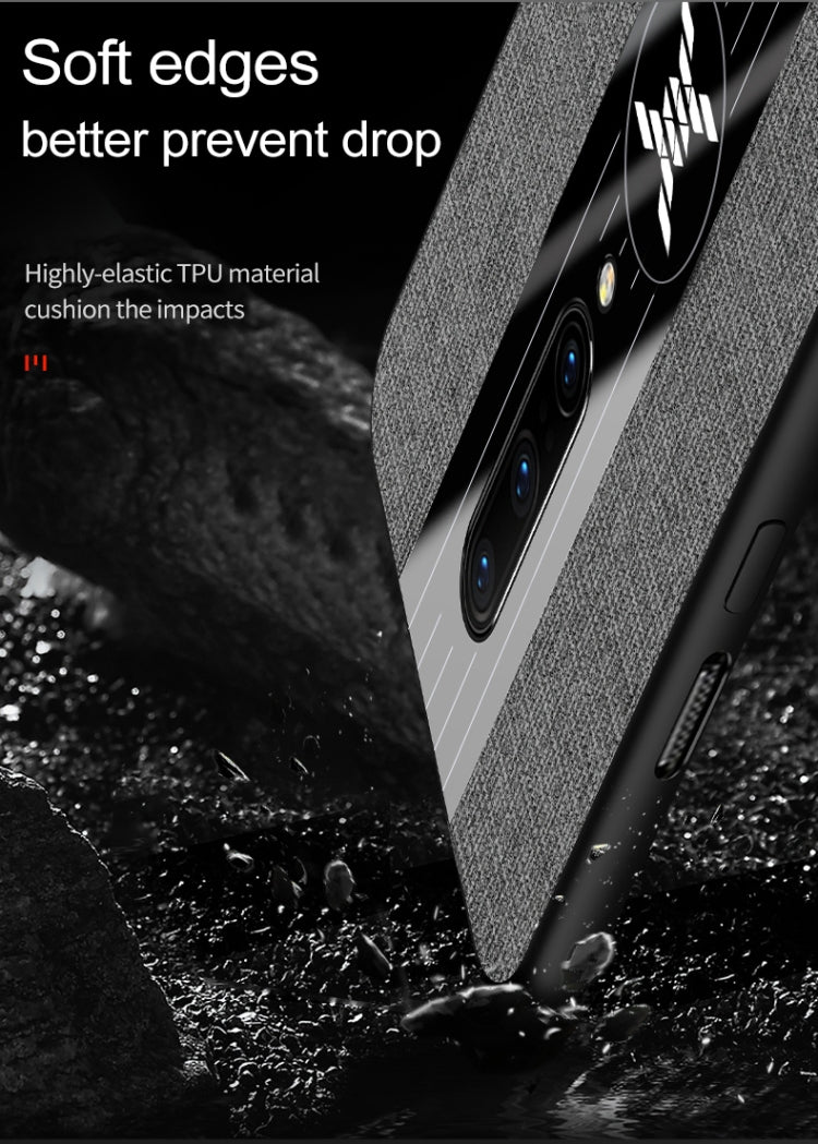 For OnePlus 6T XINLI Stitching Cloth Texture Shockproof TPU Protective Case(Red) by XINLI