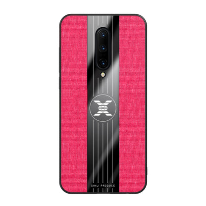 For OnePlus 7 Pro XINLI Stitching Cloth Texture Shockproof TPU Protective Case(Red) by XINLI