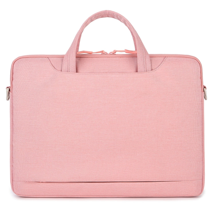 For 13.3-14 inch Laptop Multi-function Laptop Single Shoulder Bag Handbag(Pink) by bashfashion
