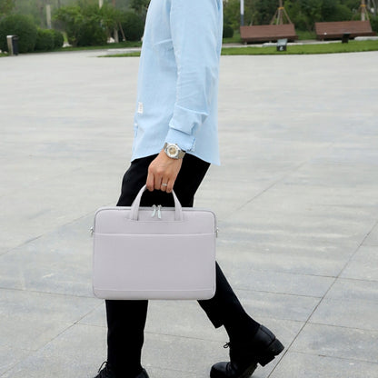 For 13.3-14 inch Laptop Multi-function Laptop Single Shoulder Bag Handbag(Grey) by bashfashion