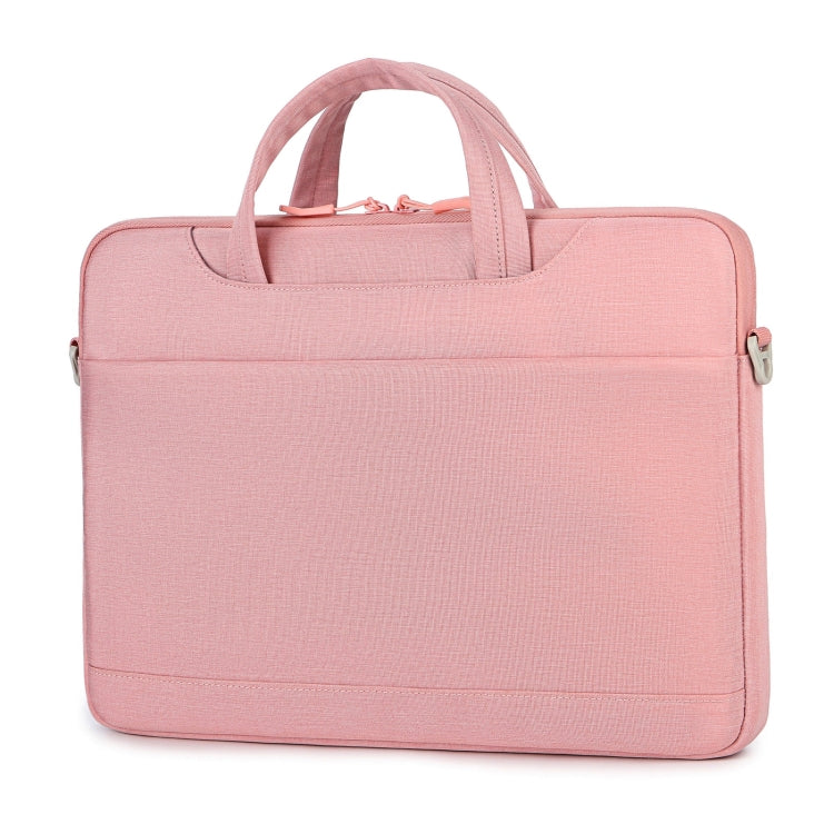 For 15-15.6 inch Laptop Multi-function Laptop Single Shoulder Bag Handbag(Pink) by bashfashion