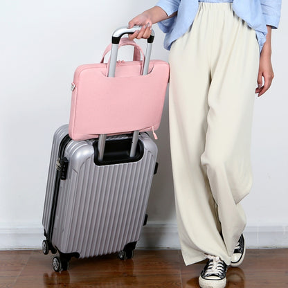 For 15-15.6 inch Laptop Multi-function Laptop Single Shoulder Bag Handbag(Pink) by bashfashion