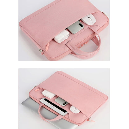 For 15-15.6 inch Laptop Multi-function Laptop Single Shoulder Bag Handbag(Pink) by bashfashion