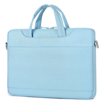 For 15-15.6 inch Laptop Multi-function Laptop Single Shoulder Bag Handbag(Light Blue) by bashfashion