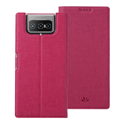 For Asus Zenfone 7 ZS670KS ViLi DMX Series Shockproof TPU + PU Leather Magnetic Attraction Horizontal Flip Case with Card Slot & Holder(Rose Red) by ViLi
