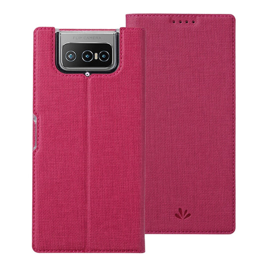 For Asus Zenfone 7 ZS670KS ViLi DMX Series Shockproof TPU + PU Leather Magnetic Attraction Horizontal Flip Case with Card Slot & Holder(Rose Red) by ViLi
