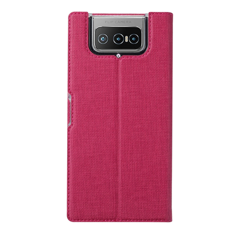 For Asus Zenfone 7 ZS670KS ViLi DMX Series Shockproof TPU + PU Leather Magnetic Attraction Horizontal Flip Case with Card Slot & Holder(Rose Red) by ViLi