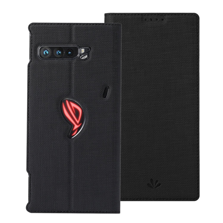For Asus ROG Phone 3 ZS661KS ViLi DMX Series Shockproof TPU + PU Leather Magnetic Attraction Horizontal Flip Case with Card Slot & Holder(Black) by ViLi