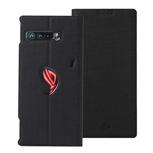 For Asus ROG Phone 3 ZS661KS ViLi DMX Series Shockproof TPU + PU Leather Magnetic Attraction Horizontal Flip Case with Card Slot & Holder(Black) by ViLi