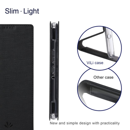 For Asus ROG Phone 3 ZS661KS ViLi DMX Series Shockproof TPU + PU Leather Magnetic Attraction Horizontal Flip Case with Card Slot & Holder(Black) by ViLi