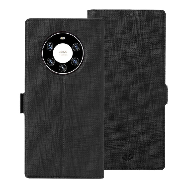 For Huawei Mate 40 Pro+ ViLi K Series Shockproof TPU + PU Leather Magnetic Buckle Horizontal Flip Case with Card Slots & Wallet & Holder(Black) by ViLi