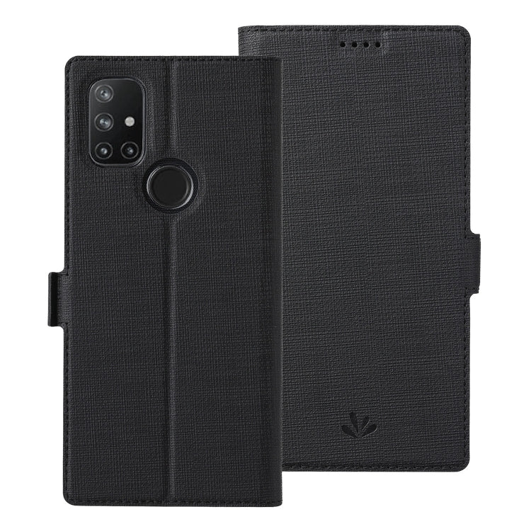 For OnePlus Nord N10 5G ViLi K Series Shockproof TPU + PU Leather Magnetic Buckle Horizontal Flip Case with Card Slots & Wallet & Holder(Black) by ViLi