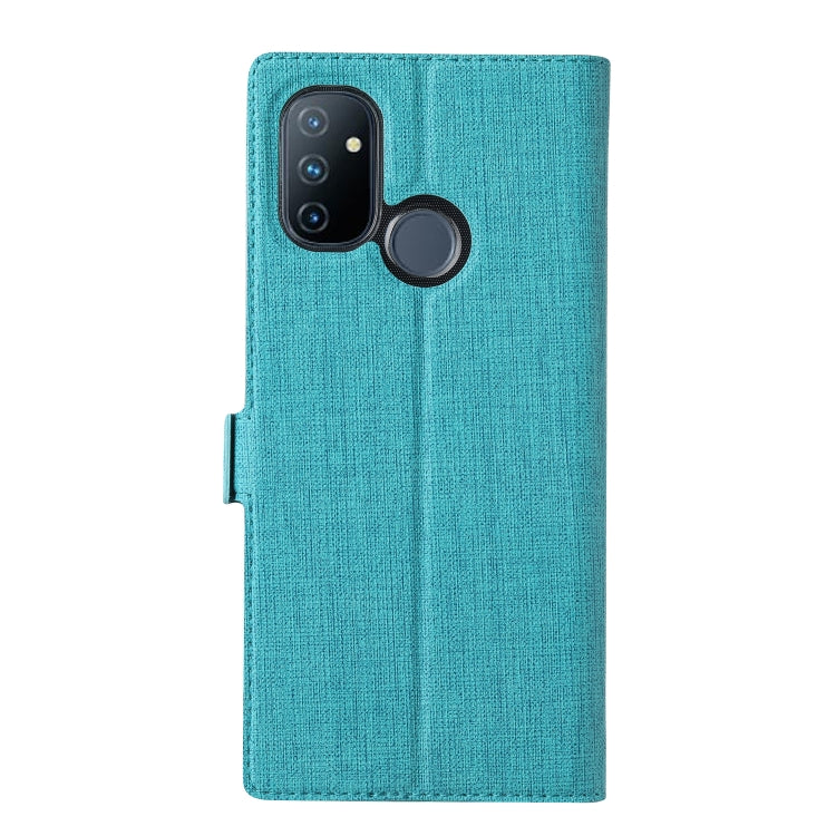 For OnePlus Nord N100 ViLi K Series Shockproof TPU + PU Leather Magnetic Buckle Horizontal Flip Case with Card Slots & Wallet & Holder(Blue) by ViLi