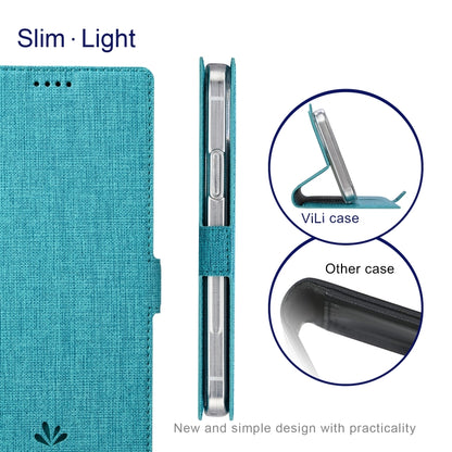 For OnePlus Nord N100 ViLi K Series Shockproof TPU + PU Leather Magnetic Buckle Horizontal Flip Case with Card Slots & Wallet & Holder(Blue) by ViLi