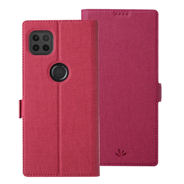 For Motorola Moto G 5G ViLi K Series Shockproof TPU + PU Leather Magnetic Buckle Horizontal Flip Case with Card Slots & Wallet & Holder(Rose Red) by ViLi