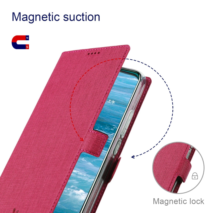For Motorola Moto G 5G ViLi K Series Shockproof TPU + PU Leather Magnetic Buckle Horizontal Flip Case with Card Slots & Wallet & Holder(Rose Red) by ViLi