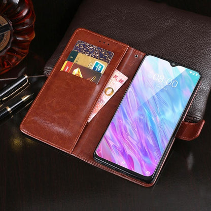 For ZTE Zmax 10 idewei Crazy Horse Texture Horizontal Flip Leather Case with Holder & Card Slots & Wallet(Dark Blue) by idewei