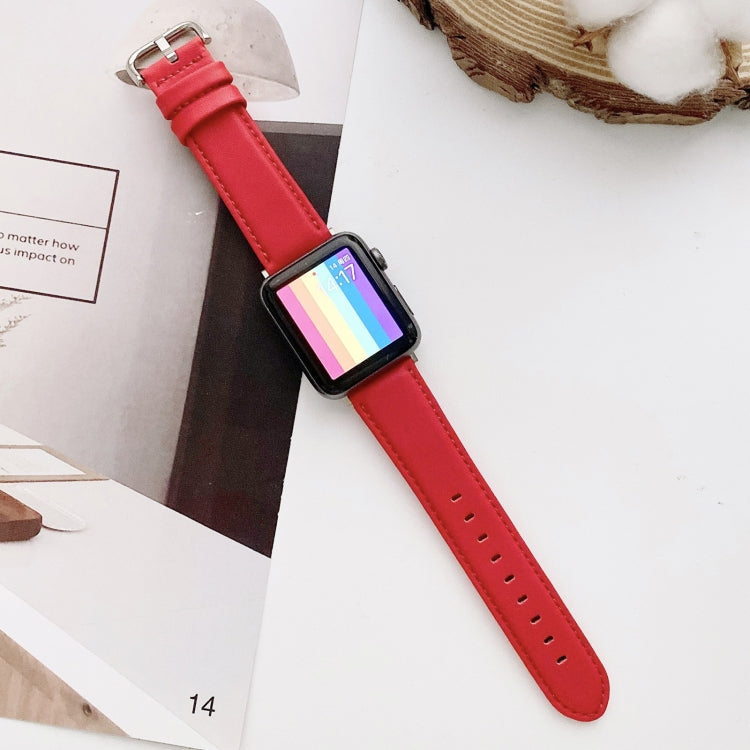 D Character Buckle Smooth Texture Watch Band For Apple Watch Ultra 49mm&Watch Ultra 2 49mm / Series 9&8&7 45mm / SE 3&SE 2&6&SE&5&4 44mm / 3&2&1 42mm(Red) by bashfashion