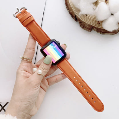 D Character Buckle Smooth Texture Watch Band For Apple Watch Series 7 45mm / 6 & SE & 5 & 4 44mm / 3 & 2 & 1 42mm(Brown) by bashfashion