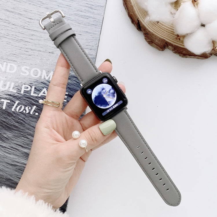 D Character Buckle Smooth Texture Watch Band For Apple Watch Ultra 49mm&Watch Ultra 2 49mm / Series 9&8&7 45mm / SE 3&SE 2&6&SE&5&4 44mm / 3&2&1 42mm(Gray) by bashfashion