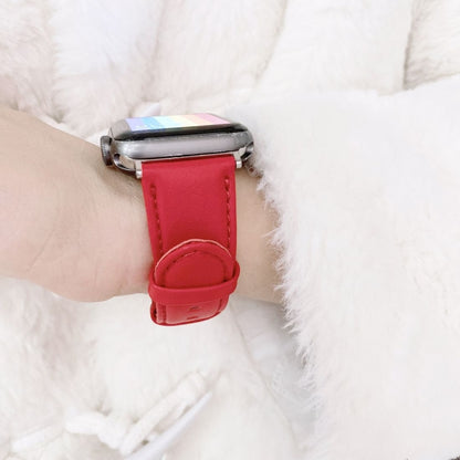 D Character Buckle Smooth Texture Watch Band For Apple Watch Ultra 49mm&Watch Ultra 2 49mm / Series 9&8&7 45mm / SE 3&SE 2&6&SE&5&4 44mm / 3&2&1 42mm(Black) by bashfashion