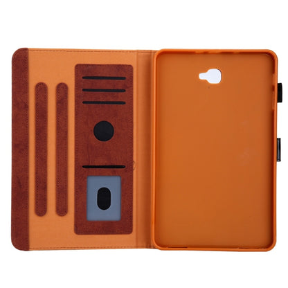 For Galaxy Tab A 10.1 (2016) / T580 Business Style Horizontal Flip Leather Case, with Holder & Card Slot & Photo Frame & Sleep / Wake-up Function(Brown) by bashfashion