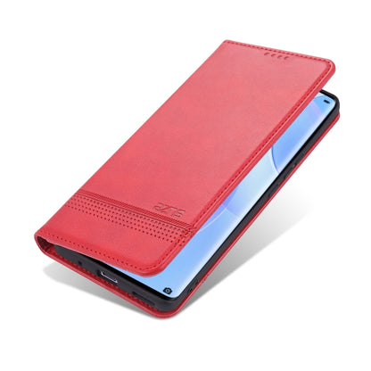 For Huawei nova 8 5G AZNS Magnetic Calf Texture Horizontal Flip Leather Case with Card Slots & Holder & Wallet(Red) by AZNS