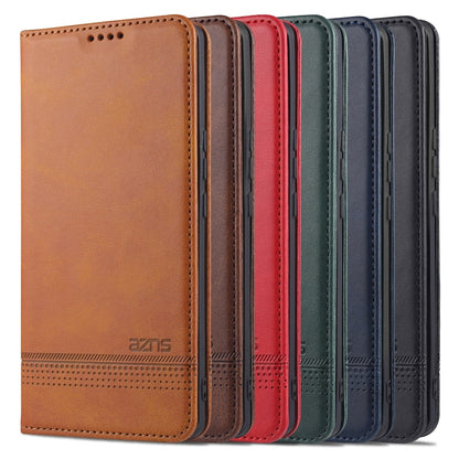 For Huawei nova 8 5G AZNS Magnetic Calf Texture Horizontal Flip Leather Case with Card Slots & Holder & Wallet(Red) by AZNS