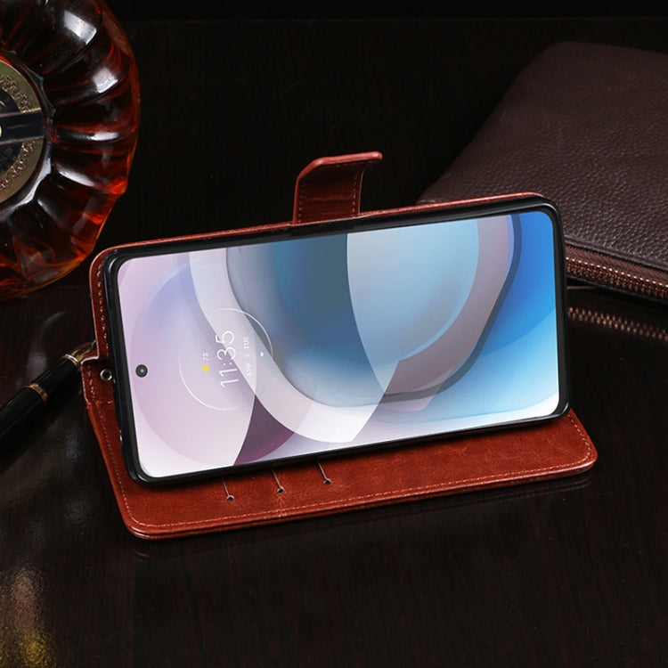 For Motorola Moto One 5G Ace idewei Crazy Horse Texture Horizontal Flip Leather Case with Holder & Card Slots & Wallet(Yellow) by idewei