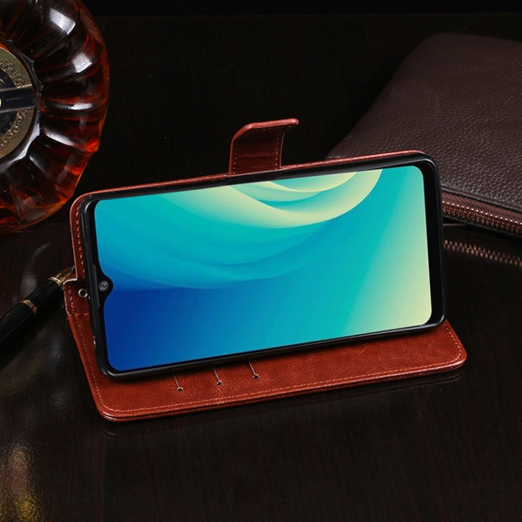 For ZTE Blade A7s 2020 idewei Crazy Horse Texture Horizontal Flip Leather Case with Holder & Card Slots & Wallet(Brown) by idewei