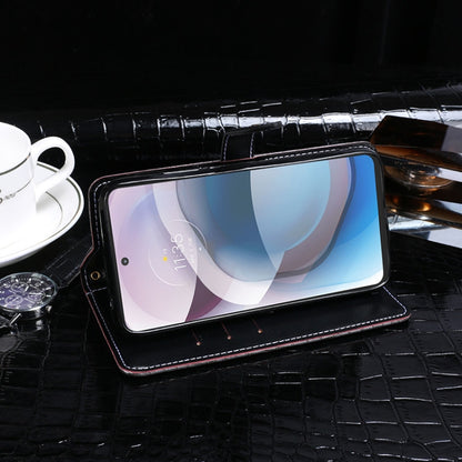 For Motorola One 5G Ace idewei Crocodile Texture Horizontal Flip Leather Case with Holder & Card Slots & Wallet(Dark Brown) by idewei