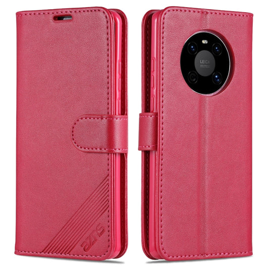 For Huawei Mate 40 Pro AZNS Sheepskin Texture Horizontal Flip Leather Case with Holder & Card Slots & Wallet(Red) by AZNS