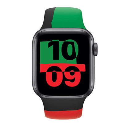 Black Unity Silicone Sports Watch Band For Apple Watch Ultra 49mm&Watch Ultra 2 49mm / Series 9&8&7 45mm / SE 3&SE 2&6&SE&5&4 44mm / 3&2&1 42mm by bashfashion