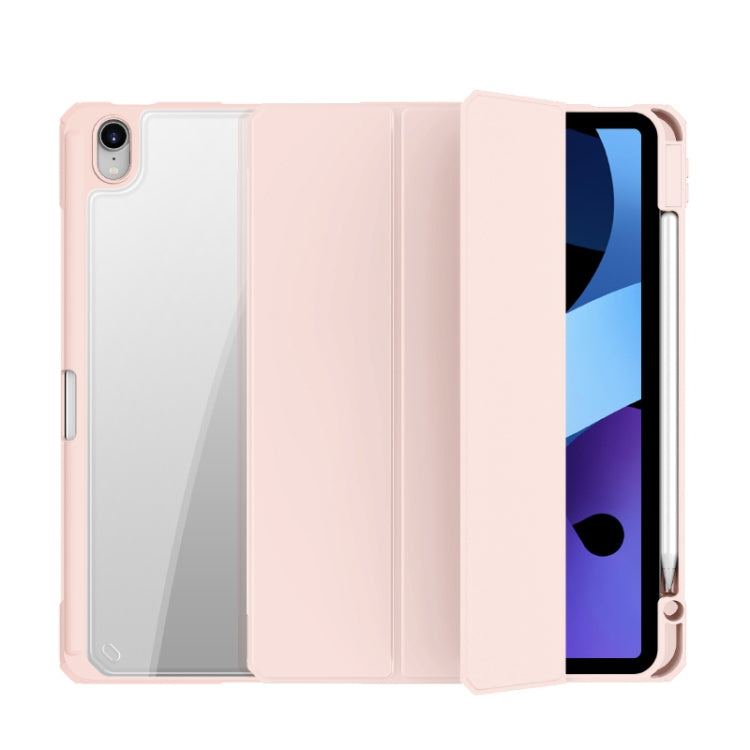 Mutural Pinyue Series PC + TPU Horizontal Flip Leather Case with Holder & Pen Slot & Sleep / Wake-up Function For iPad Air 2022 / 2020 10.9(Pink) by Mutural