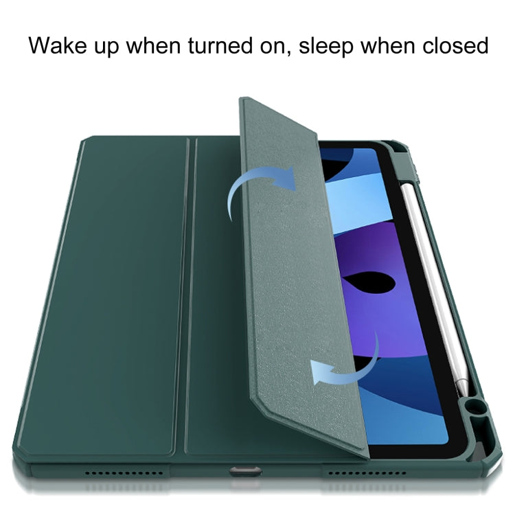 Mutural Pinyue Series PC + TPU Horizontal Flip Leather Case with Holder & Pen Slot & Sleep / Wake-up Function For iPad Air 2022 / 2020 10.9(Mint Green) by Mutural
