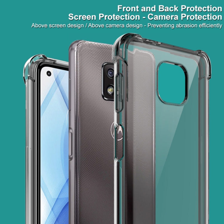 For Motorola Moto G Power (2021) IMAK All Coverage Shockproof Airbag TPU Case(Transparent Black) by imak