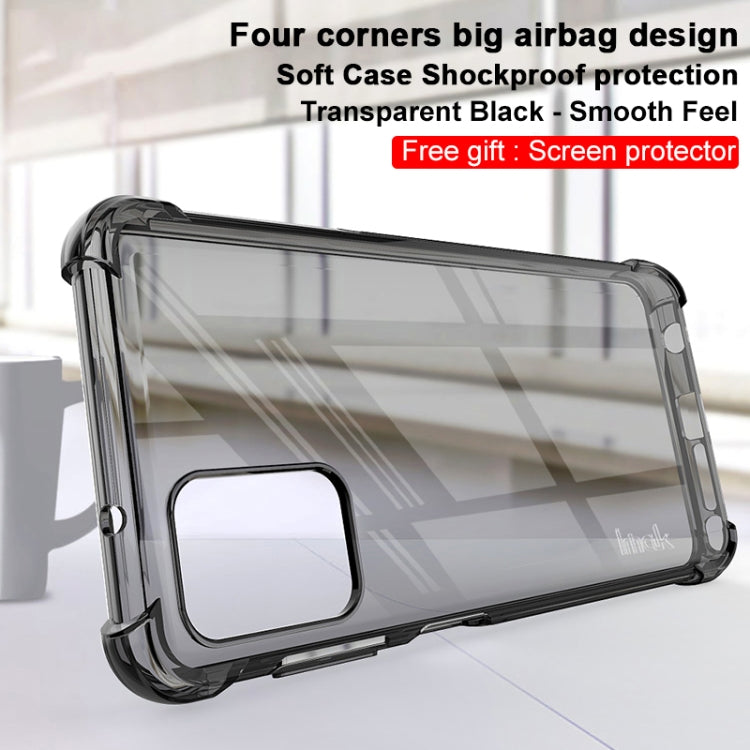 For Motorola Moto G Stylus (2021) IMAK All Coverage Shockproof Airbag TPU Case(Transparent Black) by imak