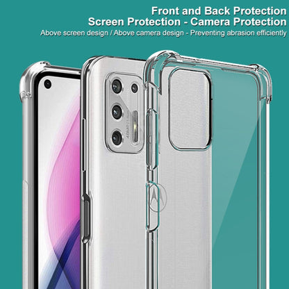 For Motorola Moto G Stylus (2021) IMAK All Coverage Shockproof Airbag TPU Case(Transparent Black) by imak