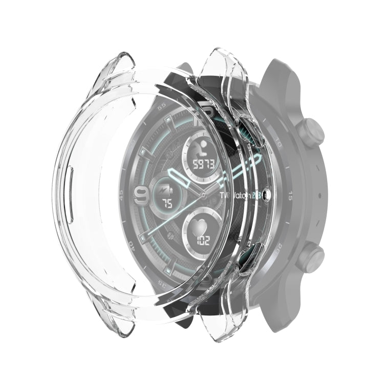 For TicWatch Pro 3 / Pro 3 Lite Half Coverage Hollowed TPU Protective Case(Transparent White) by bashfashion