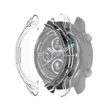 For TicWatch Pro 3 / Pro 3 Lite Half Coverage Hollowed TPU Protective Case(Transparent White) by bashfashion