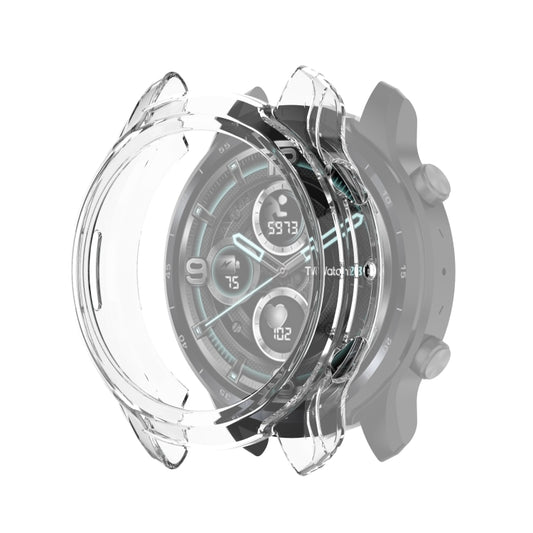 For TicWatch Pro 3 / Pro 3 Lite Half Coverage Hollowed TPU Protective Case(Transparent White) by bashfashion