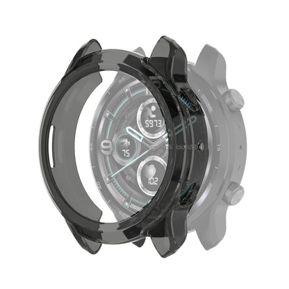 For TicWatch Pro 3 / Pro 3 Lite Half Coverage Hollowed TPU Protective Case(Transparent Black) by bashfashion