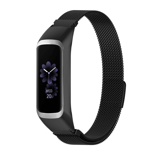 For Samsung Galaxy Fit 2 SM-R220 Milanese Watch Band(Black) by bashfashion