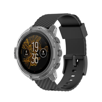 For Suunto 7 Half Coverage Hollowed TPU Protective Case(Transparent White) by bashfashion